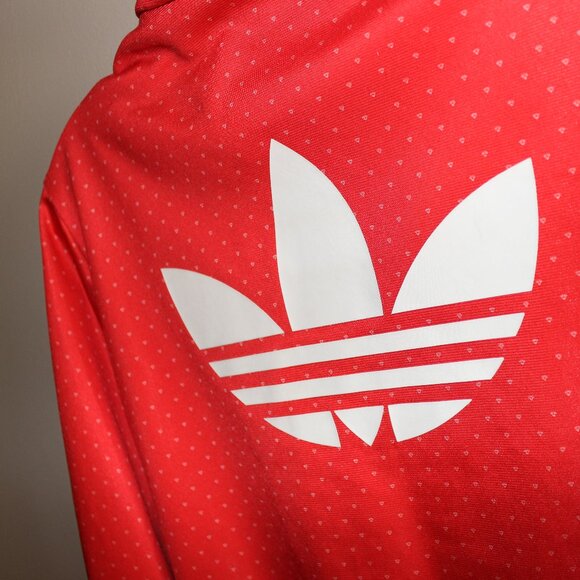 3/$118❤️mint Adidas Women's Firebird Graphic Track Jacket Hi-Res Orange/White - Picture 8 of 11